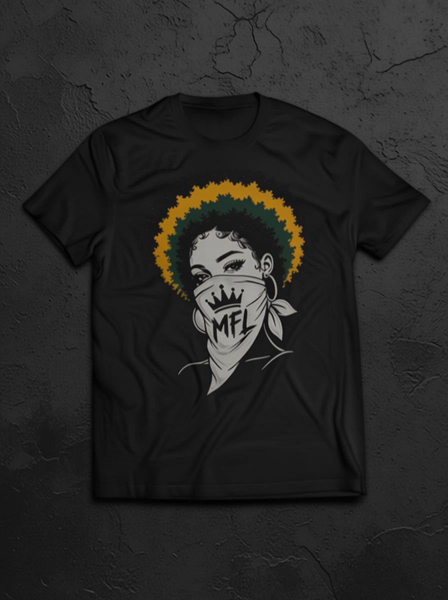 Minted Fi Life Bandana Queen T-Shirt – Jamaican Edition