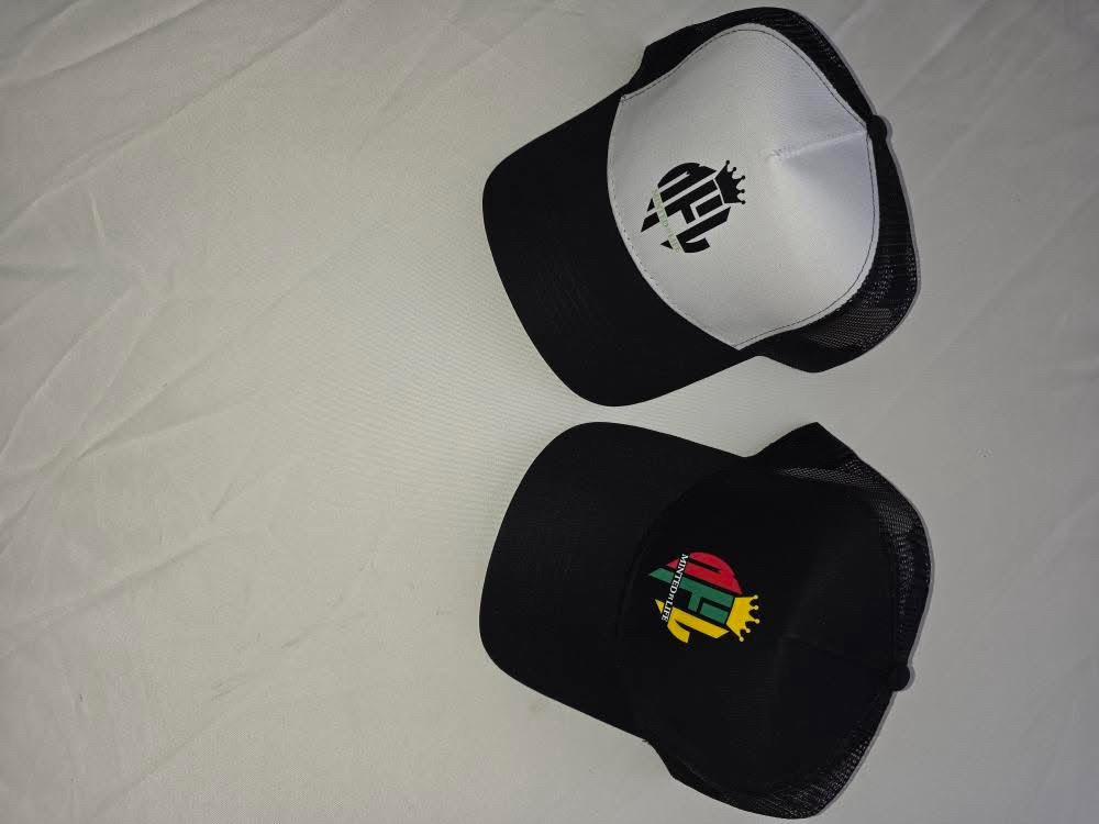 Minted4Life Trucker Cap – Black & White with Crown Logo
