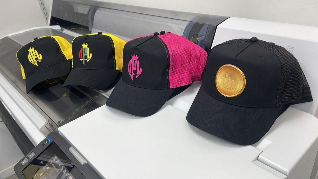 Minted4Life Trucker Cap – Pink & Black with Crown Logo